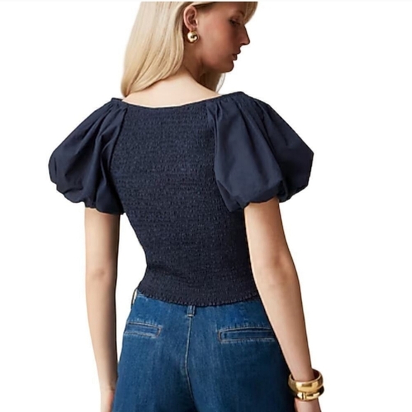 J. Crew Fitted Puff Sleeve Top | CA593 | NWT - Picture 2 of 9